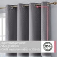 thumbnail image 2 of THD Passaic Geometric 100% Blackout Total Privacy Energy Efficiency Window Treatement Grommet Curtains - Set of 2 Panels, 2 of 4