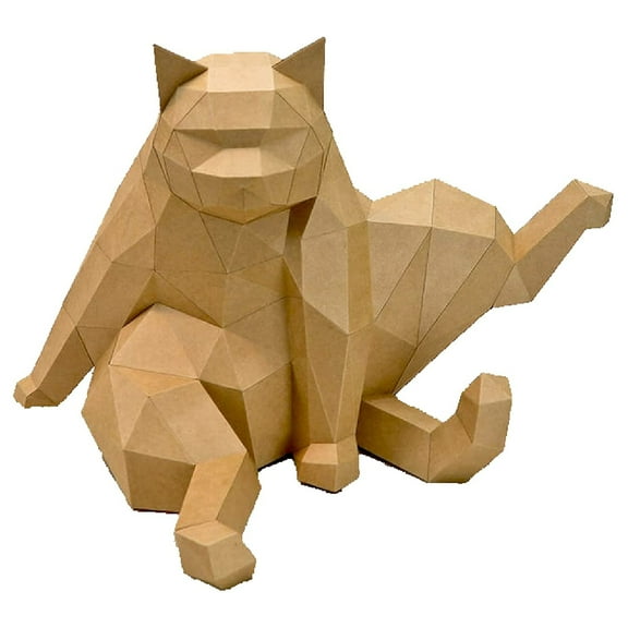 Mayde AskCreative 3D Puzzle Art - Easy-to-Assemble DIY Kits for Adults & Students (Sitting Cat)