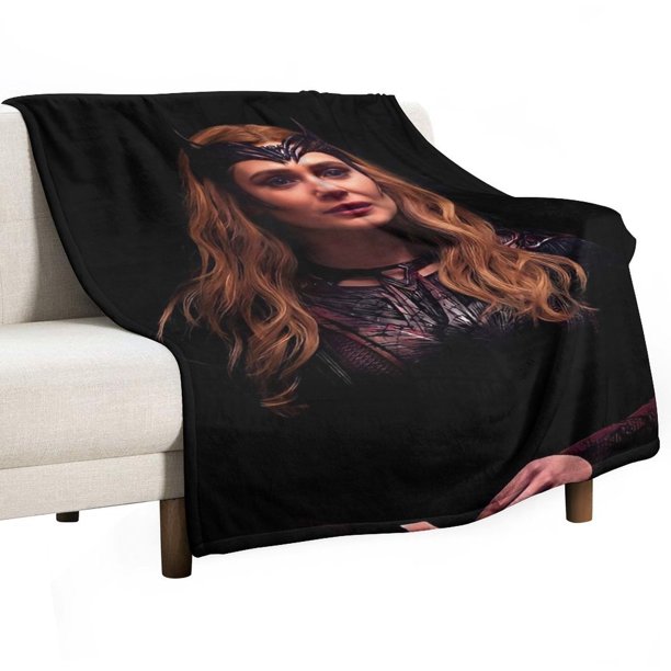 Elizabeth Olsen Throws Blanket - Manta de tela de superficie vertical súper suave de varios tamaños, acogedora y cálida, adecuada para cama, sofá, campamento, viajes, para todas las estaciones,