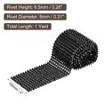 thumbnail image 2 of Uxcell Sew Stitch on Cone Spikes Studs Plastic Flat Back Spike Rivet Punk Trim Ribbon Black 1 Yard, 2 of 6