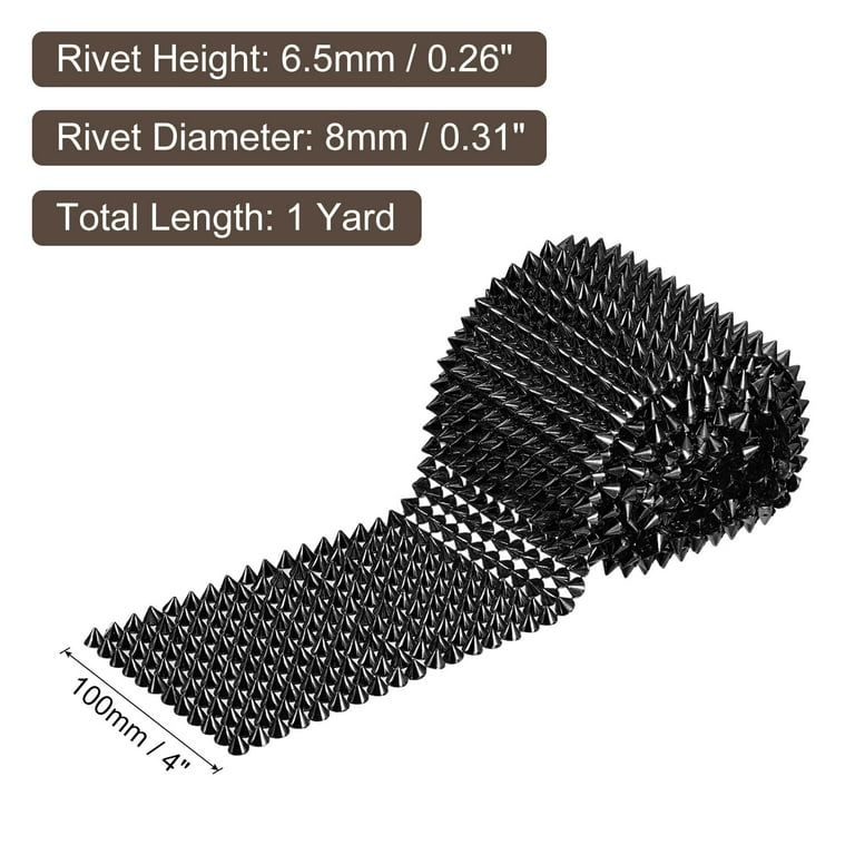 Swpeet 360Pcs 3 Kleuren 10Mm 13Mm 26Mm Boom Spikes Studs en Dubbele Bullet Kegel Spikes en Studs Metalen Schroef Terug Studs Klinknagels Punk Rock Bullet Klinknagels voor DIY Lederen Craft