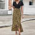 thumbnail image 1 of Robes pour Femmes 2024 Été Surdimensionnée pour Manches Courtes Col en V Boho Imprimé Floral Ceinture Taille Haute Basse à Volants Robe Maxi Cocktail 50 % de Réduction!, 1 of 7