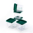 thumbnail image 3 of Hakka 4 Qt Commercial Grade Square Food Storage Containers with Lids,Polycarbonate,Clear - Case of 5, 3 of 5