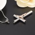 thumbnail image 4 of Cross Necklace for Ashes - Stainless Steel Keepsake Cremation Jewelry - Religious Cross Memorial Urn Necklace for Pet Human Ashes Pendant, 4 of 7