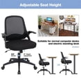 thumbnail image 3 of Pemberly Row Chaise de Bureau en Maille Réglable Chaise d'Ordinateur à Roulettes Noire, 3 of 8