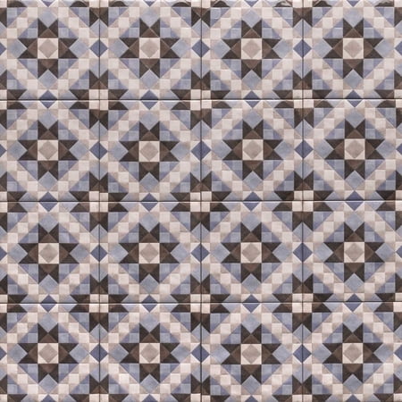 The Tile Life Merida Flor 6" x 6" Patterned Azul Glossy Porcelain Floor and Wall Tile Case of 22