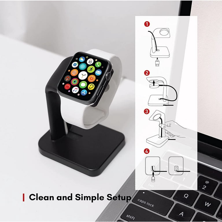 Macally Apple Watch Stand for Series 8 7 6 5 4 3 2 1 SE Device Specific Electronics Charger Walmart