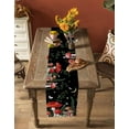 thumbnail image 4 of Mushrooms Black Table Runner Botanical Leaf Butterflies Country Moon Tablerunners 13 x 108 Inch, Table Decorations Tabletop Scarf for Summer Gathering Holiday Farmhouse Kitchen Dining Decor, 4 of 6