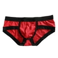 thumbnail image 2 of ruhuadgb Men Briefs Butt Lifting Big Pouch Low Rise Elastic Close Fit Underwear Sexy Contrast Color Sweat Absorption Underpants Panties Men Clothing, 2 of 8