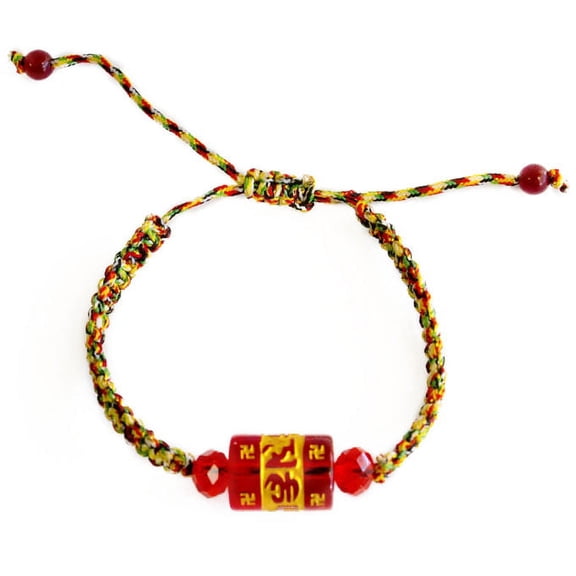 5 element string with red omani bead
