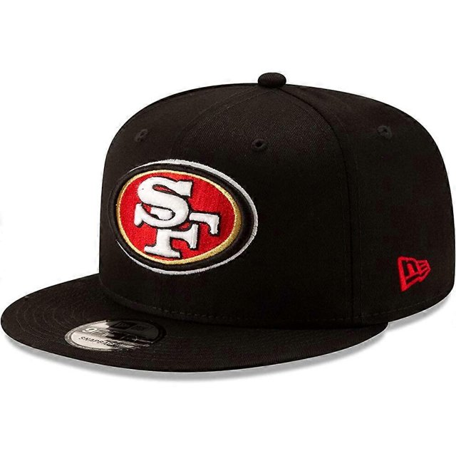 Gorra ajustable NFL 9FIFTY de New Era para hombre - San Francisco 49ers - Negra - Talla única