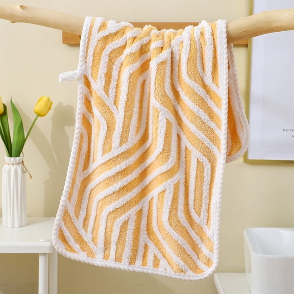 Hand Towels, Towels Fleece Polyester Fiber Enlarged And Thickened Soft Absorbent Bathroom Bathing Towels