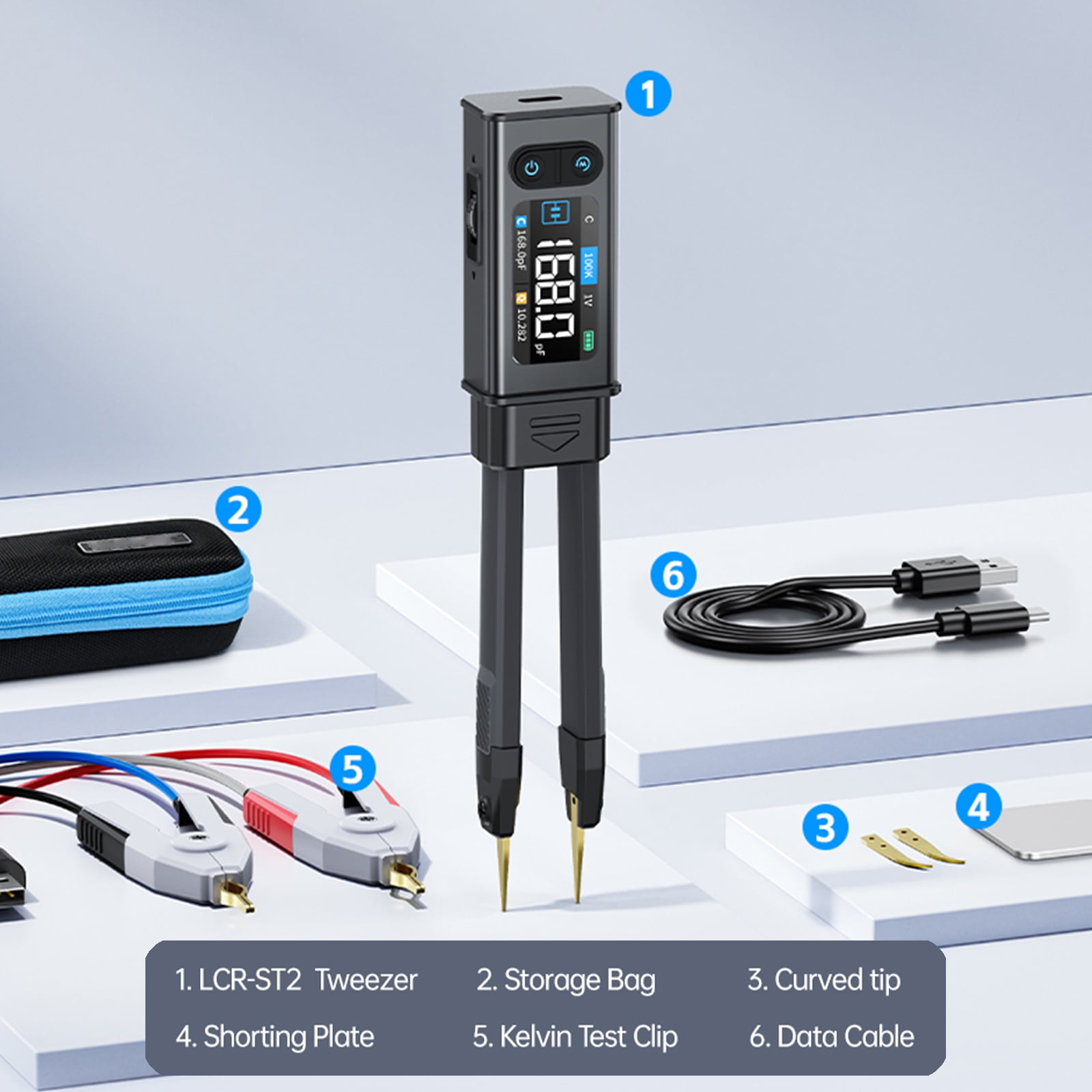 Multifunctional Digital Tweezer Instrument with Function & Auto Classification ABS for Efficient Batch Analysis