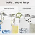 thumbnail image 2 of 12 Pcs Shower Curtain Hooks, Metal Shower Curtain Rings Rust Proof, Double Sided Shower Curtain Hooks for Shower Curtain Liner Smooth, 2 of 7