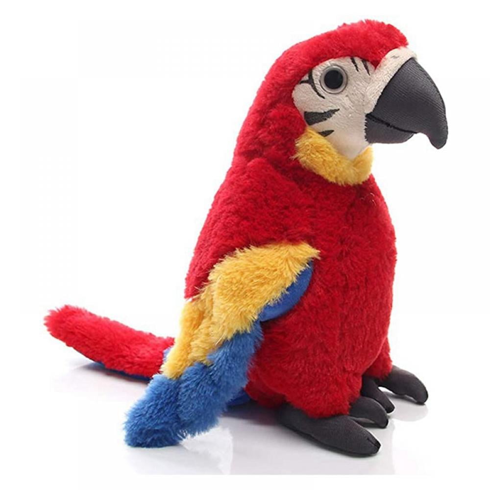 Red Dolls House Miniature Baby Parrot With Multi-Coloured Wings 