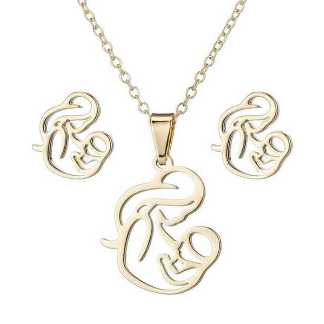 Iumwxz Ensemble de Boucles d'Oreilles Pendantes Mode pour Femmes Couleur Collier de Clavicule Boucles d'Oreilles Exquises