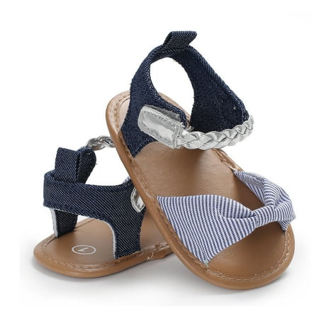 

Baby Fashion Summer Sandals Striped Polka Dot Bowknot Cute Cool Comfortable Breathable Toddler Shoes