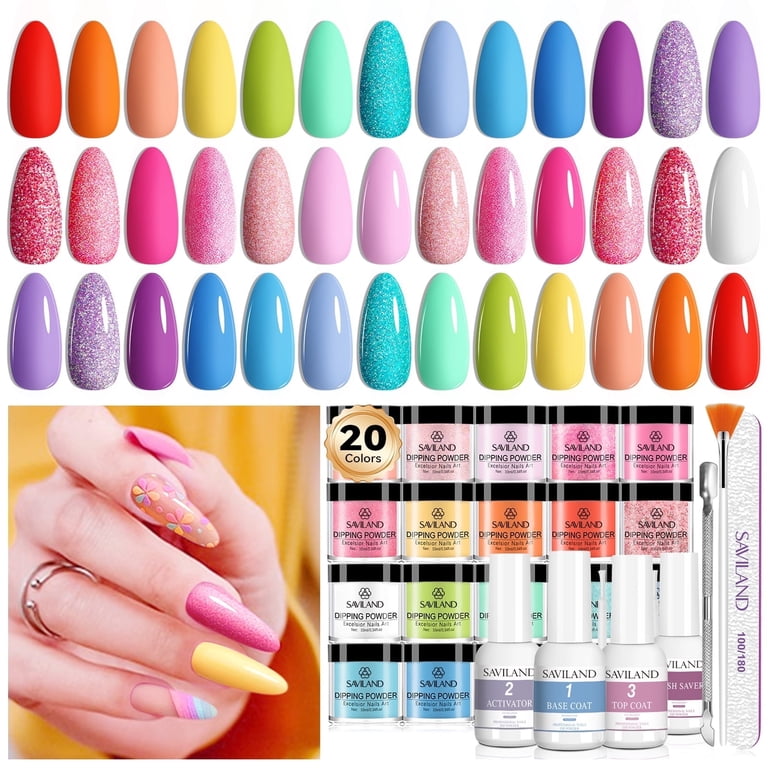 Saviland 29-Piece Dip Powder Nail Kit with 20 Colors photo 1