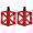 Red, variant on Basecamp 3 Bright Colors 1 Pair Durable Aluminium Pedals Anti-skid Flat Platform MTB Bicycle Pedal, Platform Pedals, Cycling Pedals