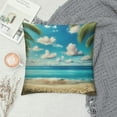 thumbnail image 2 of GOSMITH  Throw Pillow Cover Tropical Palm Tree Summer Holiday Outdoor Ocean Tree Leaf Beach Exotic Decor Lumbar Pillow Case Cushion for Sofa Couch Bed, 2 of 5