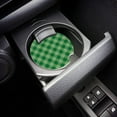 thumbnail image 3 of FMSHPON Pastoral Style Green Lattice Set of 4 Car Coaster for Drinks, Absorbent Ceramic Stone Coasters Cup Mat with Cork Base for Home Kitchen Room Coffee Table Bar Decor, 3 of 5