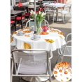 thumbnail image 4 of Outdoor Tablecloth with Umbrella Hole and Zipper, Thanksgiving Fall Pumpkins Round Table Cloth 54 Inch Waterproof Tablecloth, Orange Maple Leaf Autumn Picnic Table Cover for Patio Camping, 4 of 7