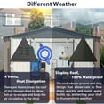 thumbnail image 6 of 10x10 FT Outdoor Storage Shed, Spacious Metal Tool Shed with Lockable Doors & Ventilation for Patio, Lawn, and Backyard, for Storing Garden Equipment, Lawnmowers, and Bicycles, Brown, 6 of 8
