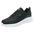 thumbnail image 1 of WEAIXIMIUNG Leather Sneakers Mens Shoes Men Casual Shoes Sports Shoes New Pattern Solid Color Four Season Thick Sole Flat Bottom Lace Up Comfortable Shoes, 1 of 9