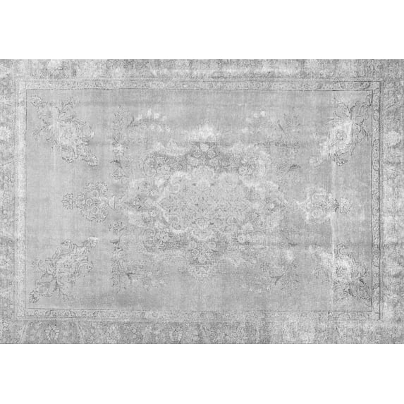 Ahgly Company Indoor Rectangle Abstract Gray Contemporary Area Rugs, 3' x 5'
