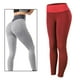 thumbnail image 4 of Pantalones de yoga con realce de glúteos, mallas elásticas de control para fitness, mallas para correr y hacer ejercicio Rojo L, 4 of 9