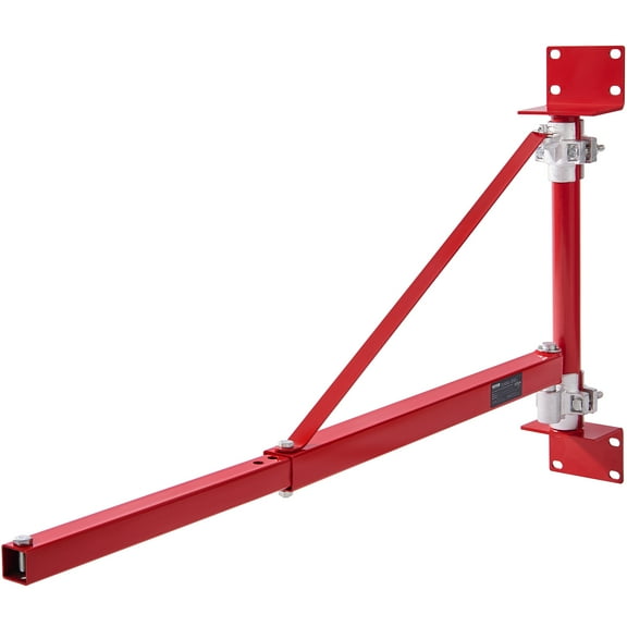 VEVOR Electric Hoist Support Arm, 1320 lbs Max Load Capacity, Electric Hoist Holder Swing Arm with Pole, Steel Hoist Frame, 180° Swivel Scaffold Hoist Lifting Arm, Winch Hoist Arm for Workshop