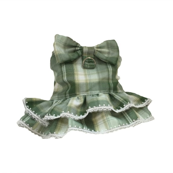 Pet Leash Set Bowknot Decor Traction Hook Pleated Hemming - Comfy Round Neck Dog Outfit Leash - Puppy Supplies