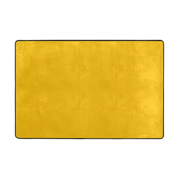 Ryvnso Solid Yellow Area Floor Mats Large Nursery Rugs Non-Slip Carpets Doormat 36" x 24"