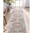 thumbnail image 5 of Well Woven Miro Nantes Medallion Oriental Botanical Beige Blue Vintage Distressed 2'3" x 7'3" Runner Area Rug, 5 of 8