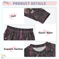 thumbnail image 3 of FORMRS Long Sleeve Top and Pants Pajama Set for Niños 2-Piece Sleepwear, Sizes 18M-8Y, Dark Purple Floral Pattern, 3 of 6