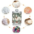 thumbnail image 6 of Yayeee 2 Pack Qtip Holder Bathroom Cotton Swab Canister with Lid Clear Dispenser Set, Winter Goose Scarves, 6 of 6