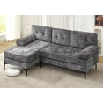 thumbnail image 6 of NovaCraft Reversible Sectional Couches for Living Room,L-Shaped Couch Sofa Set with Chaise,Comfy Cloud Couches in Lattice Decored Seat Cushion with Double Pads,Beige, 6 of 28