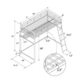 thumbnail image 3 of DHP Knox Closet Storage Loft Bed, 3 of 9
