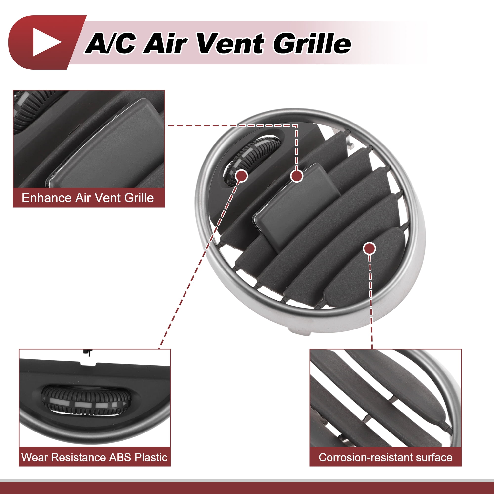 Unique Bargains AC Air Vent Grille A1648301954 for mercedes GL350 06-12 Gray