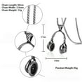 thumbnail image 2 of K-KED Mens Headphone Music Hip Hop DJ Rapper Necklace Pendant Delicate Jewelry Chain-Silver, 2 of 6