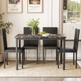 thumbnail image 3 of Comedor para 4 Personas con Sillas de Metal y Mesa de Mármol Sintético Laminado – Moderno y Compacto, 3 of 7