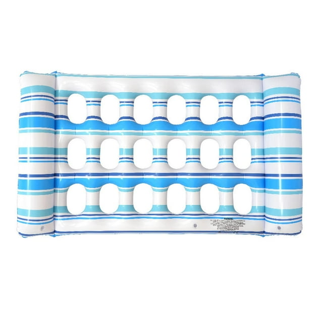 Lugar de piscina inflable para adultos Flota de piscina para piscina de playa de verano Azul