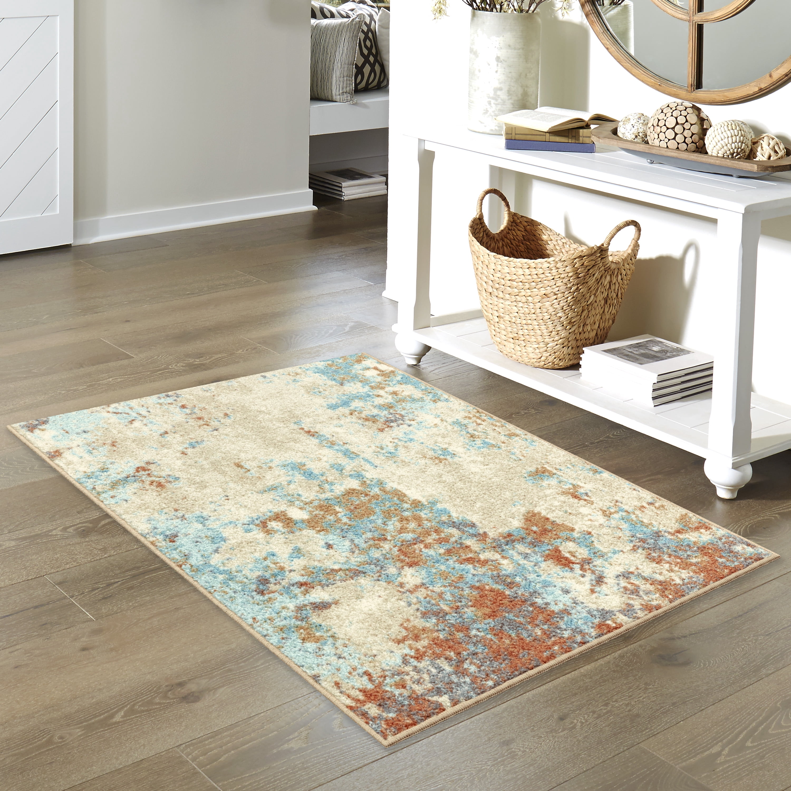 Maples Rugs Horizon Abstract Contemporary Multicolor Entryway Indoor Accent Rug, 2'6" x 3'10"