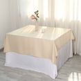 thumbnail image 2 of Efavormart 5PCS 54x54" BEIGE Wholesale Linens Seamless Polyester Square Linen Tablecloth For Wedding Banquet Party Restaurant, 2 of 9