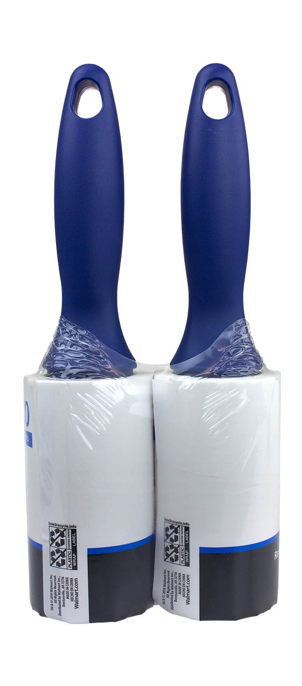 Mainstays Lint Roller Twin Pack – 70 Sheets per Roll, 140 Total Sheets, Pet, Clothing Care, Furniture, Crafts, Travel, 2-Pack