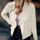 thumbnail image 4 of Chaqueta Abrigo de manga larga con cuello vuelto Estilo casual Traje diario para mujer Kuymtek Beige T XL para Mujer, 4 of 7