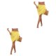 thumbnail image 2 of Jumpingount de mujer, portátil, elegante, elástica, bohemia, transpirable, vacaciones de verano, compras, playa, faldas para jugar, ropa de Amarillo 2piezas, 2 of 6