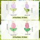 thumbnail image 2 of 140 piezas de 2 estilos de dijes de tulipán, dijes de flores de lampwork, cuentas de flor de tulipán, lindos dijes de tulipán transparentes, 2 of 6