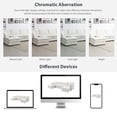thumbnail image 3 of 134*66" Chenille Modular Sectional Sofa, U Shaped Cloud Couch Set with Double Cushions , 6 Seat Sleeper Sofa Bed with Ottomans, Oversized Indoor Furniture for Living Room (White), 3 of 12