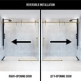 thumbnail image 4 of VIGO Hamilton Aerodynamic Frameless Sliding Shower Door in Matte Brushed Gold with Clear Glass, 4 of 13